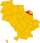 Localització del municipi de Castel del Piano dins de la província de Grosseto