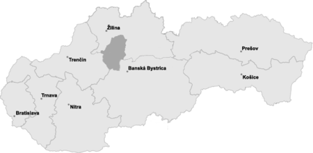 Map slovakia turiec