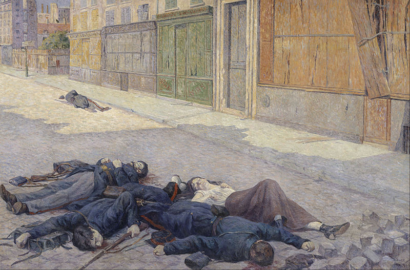 File:Maximilien Luce - A Street in Paris in May 1871 - Google Art Project.jpg