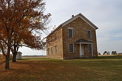 Maysville Schoolhouse, южно от Хамптън, Айова.JPG