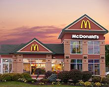 A McDonald's restaurant with a Playplace in Moncton, Canada