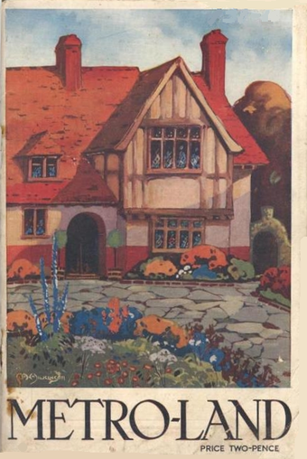 The cover of the Metro-Land guide published in 1921
