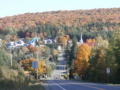 Route 214 entering Milan village.