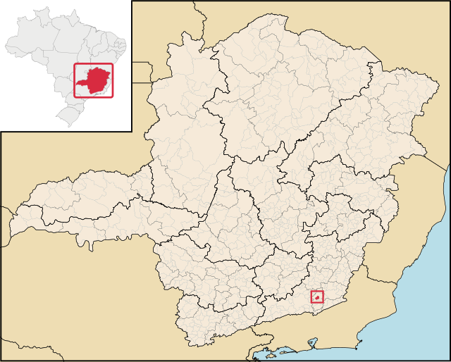 Localização de Rochedo de Minas em Minas Gerais