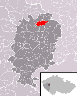 Location in Rokycany District