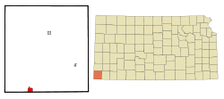 Location of Elkhart, Kansas