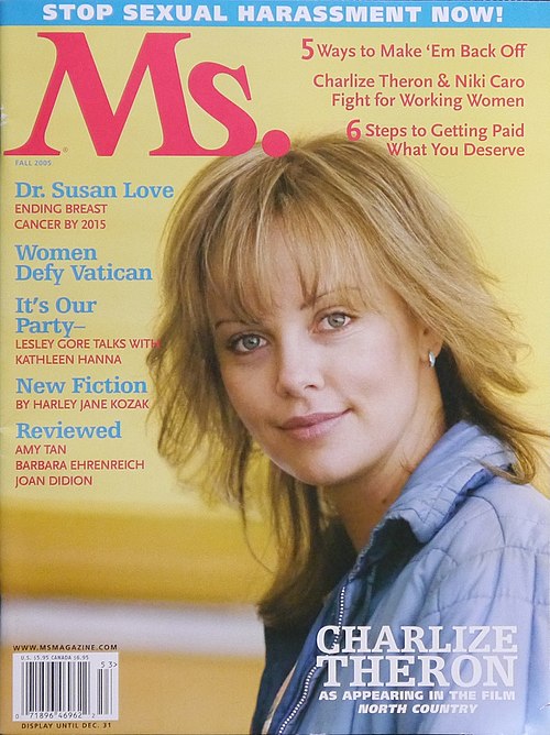 Theron on the cover of Ms. magazine in 2005