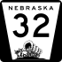 Nebraska Highway 32 marker