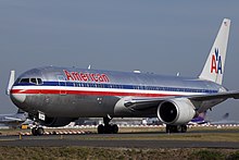 N345AN, the aircraft involved, seen in 2010 while still wearing the airline's 1968-2013 livery. N345AN B767W American Airlines (4846657448).jpg