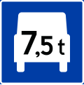 Heavy traffic lane Only vehicles with allowed total weight higher than indicated can use this lane.