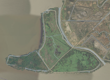 United States Geological Survey aerial photo of Chipps Island.