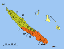 The Loyalty Islands marked as yellow on this map. New Caledonia administrative1.png