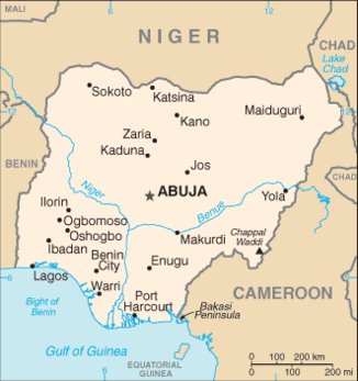 map of Nigeria