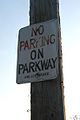 "No parking on parkway" sign from Chicago