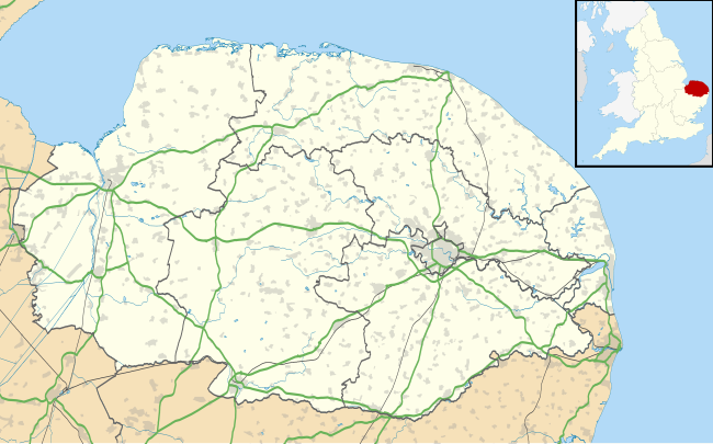 Mapa konturowa Norfolku