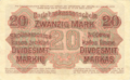 20 марок, 1918, ОСТ (Зворотня сторона)