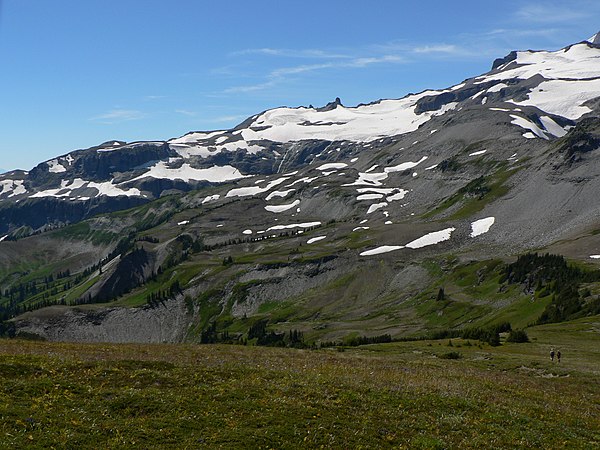 Ohanapecosh Glacier, as seen from the Wonderland Trail