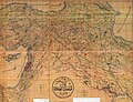 Карта Османской империи во времена правления султана Абдулхамида II, в центре карты расположена область Курдистан (1893 г.)