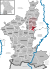 Location of the municipality of Osterzell in the Ostallgäu district