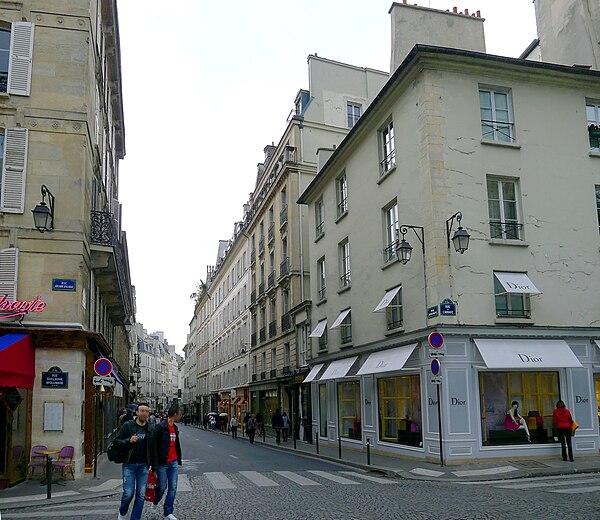 Rue Bonaparte – view of the place Saint-Germain-des-Prés looking towards the rue Jacob.
