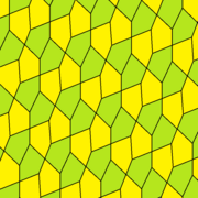Type 2 Cairo tiling, with coloring showing reflected and non-reflected tiles