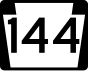 PA Route 144 signo