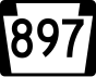 Pennsylvania Route 897 marker