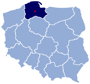 Poziția localității Kościerzyna