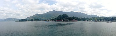 Panorama of Parapat seen from Lake Toba 01.JPG