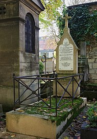 Tomb of Alfred de Vigny, his mother and his wife at Montmartre cemetery, Paris.