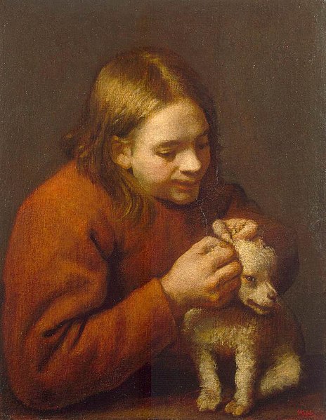 File:Pedro Núñez De Villavicencio - Boy Looking for Fleas on a Dog - WGA16600.jpg