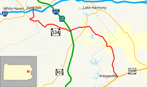 Pennsylvania Route 534 map.svg