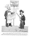 Karikatur zu Würstchen, die nicht deklariertes Pferdefleisch enthalten