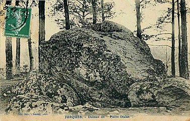 Carte postale de la Pierre Dialan 1910