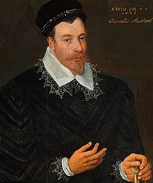 John Maitland of Thirlestane and his wife Jean Fleming administered the English subsidy money in 1588-90 Portrait of Sir John Maitland, 1st Lord Maitland of Thirlestane, attributed to Adrian Vanson.jpg