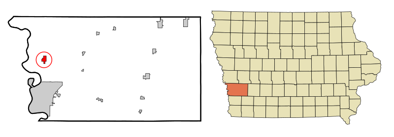 File:Pottawattamie County Iowa Incorporated and Unincorporated areas Crescent Highlighted.svg