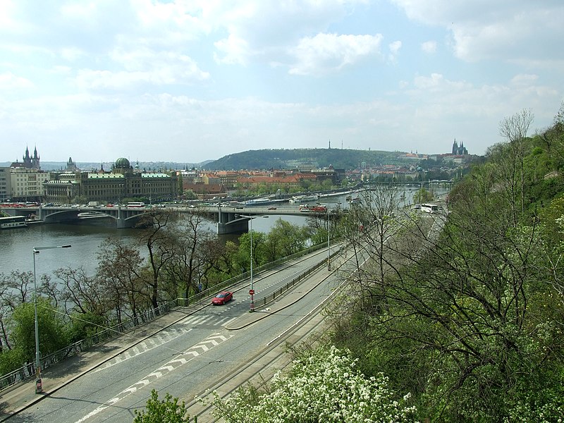 File:Praha, Holešovice, budova Expo 58, pohled na Prahu.JPG