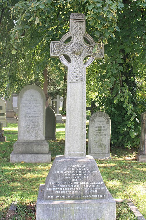 Prof Samuel Butcher's grave, Dean Cemetery