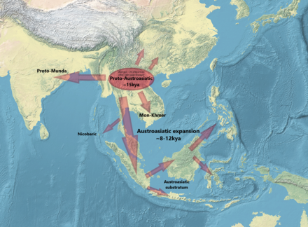 Austroasiatic possible migration routes