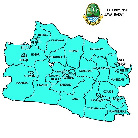 Peta Administrasi Provinsi Jawa Barat