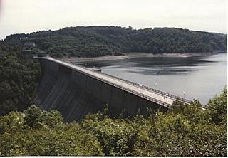 Rappbode Dam reservoir in Germany