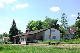 Riederau train station from the northeast