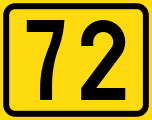Finnish Road number 72 sign in SVG format.