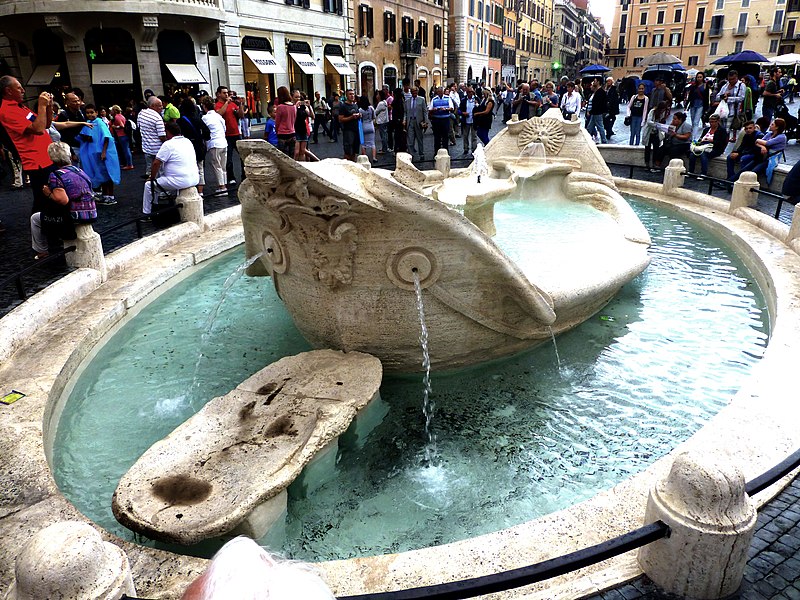 File:Rom - Fontana della Barcaccia - panoramio.jpg