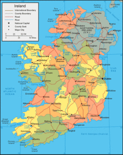 Irlandia mapa