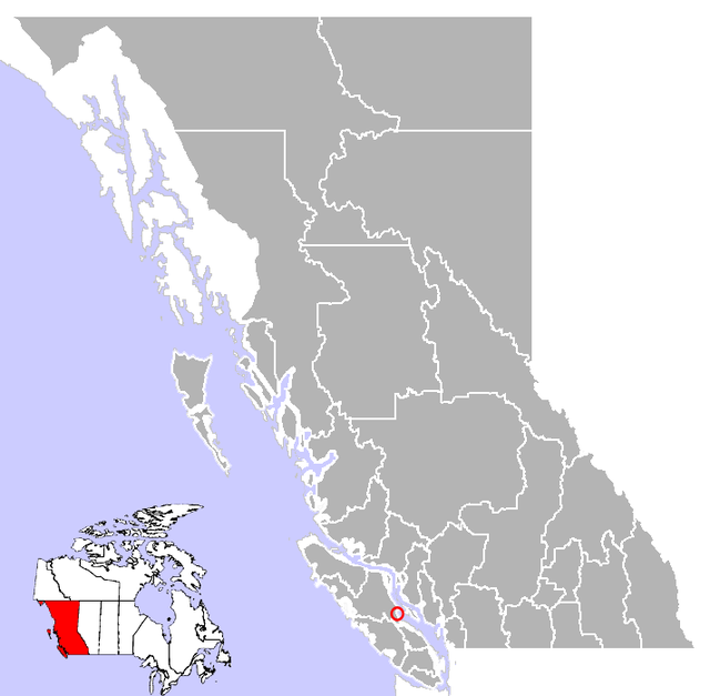 Location of Royston, British Columbia