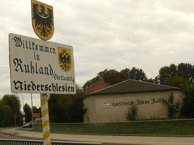 File:Ruhland Schild Niederschlesien Zollhaus3.jpg