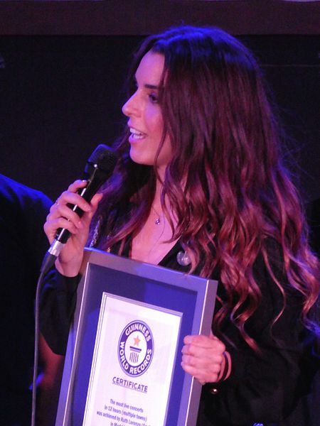 Ruth Lorenzo receiving the World Guinness Records Certificate