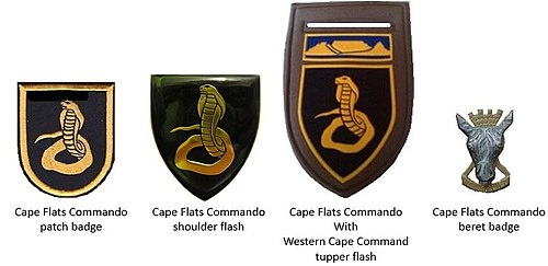 SADF дәуіріндегі Cape Flats командалық айырым белгілері