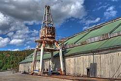 View of the old lumber mill